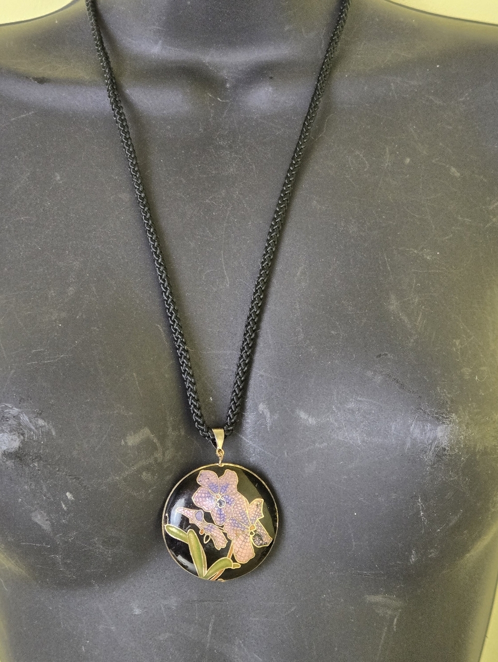 Vintage‎ cloisonné Floral necklace